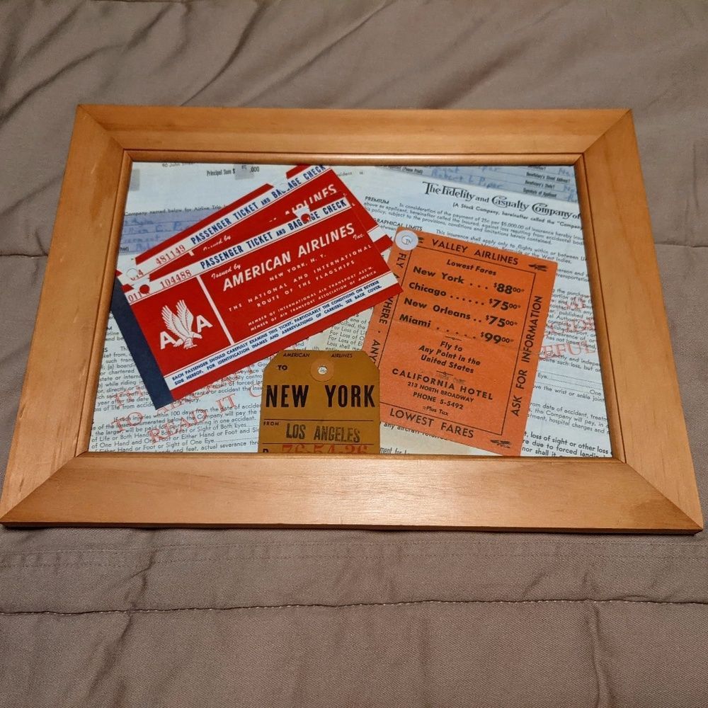 1950's Airline Document Display